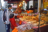France, PARIS, St Germain-Des-Pres, food stall selling salamis and meats, FRA1639JPL