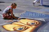 GERMANY, Cologne, Cathedral Square, street artist working, GER885JPL
