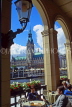 GERMANY, Hamburg, Rathaus (City Hall) and Alster Lake, view from cafe archway, HAM718JPL