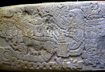 GUATEMALA, Tikal, Stela detail, Tikal Museum, GUA255JPL