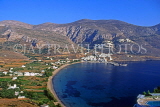 Greek Islands, AMORGOS, Egiali, panoramic view of bay, GIS671JPL