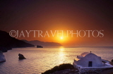 Greek Islands, AMORGOS, coast and sunrise, view from Ayia Anna, GIS677JPL