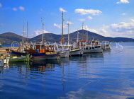 Greek Islands, CRETE, Elounda, pier and fishing boats, GIS1075JPL