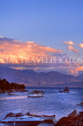 Greek Islands, CRETE, Elounda, sea view and boats, dusk, GIS1280JPL