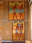 Greek Islands, CRETE, Iraklion, PALACE OF KNOSSOS, 'Cup Bearers' fresco, GIS1094JPL