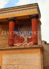 Greek Islands, CRETE, Iraklion, PALACE OF KNOSSOS, Charging Bull relief fresco, GIS1247JPL