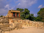 Greek Islands, CRETE, Iraklion, PALACE OF KNOSSOS, north entrance area, GIS195JPL