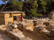 Greek Islands, CRETE, Iraklion, PALACE OF KNOSSOS, north west ruins, GIS1076JPL