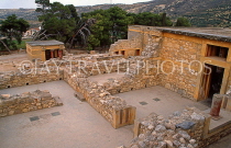 Greek Islands, CRETE, Iraklion, PALACE OF KNOSSOS, north west ruins, GIS1266JPL