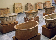 Greek Islands, CRETE, Iraklion Archaeologocal Museum, Minoan period coffins, GIS1255JPL