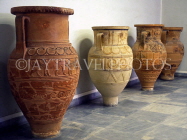 Greek Islands, CRETE, Iraklion Archaeologocal Museum, Minoan period storage jars, GIS196JPL