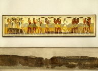 Greek Islands, CRETE, Iraklion Archaeologocal Museum, original frescoes from the Palace of Knossos, GIS1086JPL