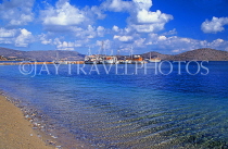 Greek Islands, CRETE, coast and fishing boats, eastern Crete near Elounda, GIS1287JPL