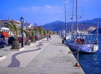 Greek Islands, KEPHALONIA, Argostoli, harbourside promenade and yachts, GIS496JPL