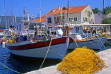 Greek Islands, KEPHALONIA, Fiscardo, harbourfront and fishing boats, GIS525JPL