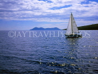 Greek Islands, KEPHALONIA, seascape and sailboat, GIS522JPL