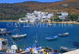 Greek Islands, SIPHNOS, Pharos, village and seascape with fishing boats, GIS726JPL