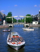 HOLLAND, Amsterdam, Amstel River and sightseeing boat, HOL502JPL