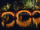 HOLLAND, Amsterdam, canal bridges illuminated,  HOL119JPL