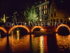 HOLLAND, Amsterdam, canal bridges illuminated,  HOL670JPL