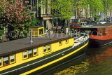 HOLLAND, Amsterdam, canal scene and houseboats, HOL691JPL