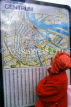 HOLLAND, Amsterdam, tourist studying map, HOL603JPL
