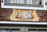 HOLLAND, Edam, Meyrmin Van Edam building, inscription on building facade, HOL853JPL