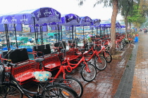 HONG KONG, Cheung Chau island, harbour, waterfront, hire  tricycles, HK1582JPL