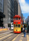 HONG KONG, Hong Kong Island, Central District, street scene with tram, HK268JPL