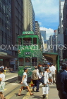 HONG KONG, Hong Kong Island, Central District, street scene with tram, HK387JPL