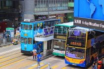 HONG KONG, Hong Kong Island, Des Voeux Road (Central), buses and tram, HK2068JPL