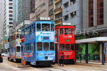 HONG KONG, Hong Kong Island, Des Voeux Road, Trams, HK1868JPL