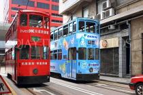 HONG KONG, Hong Kong Island, Des Voeux Road, Trams, HK1870JPL