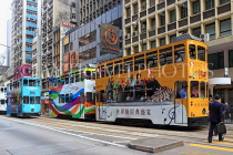 HONG KONG, Hong Kong Island, Des Voeux Road, Trams, HK990JPL