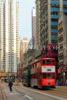 HONG KONG, Hong Kong Island, Des Voeux Road, Trams, HK993JPL