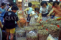 HONG KONG, Hong Kong Island, Des Voeux Road, dried mushrooms in market, HK424JPL