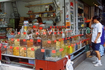 HONG KONG, Hong Kong Island, Des Voeux Road, dried seafood, shop display, HK440JPL