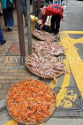 HONG KONG, Hong Kong Island, Des Voeux Road, dried seafood street, food drying in the sun, HK1964JPL