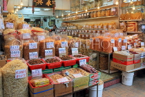 HONG KONG, Hong Kong Island, Des Voeux Road, dried seafood street, shop food display, HK1942JPL
