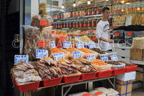 HONG KONG, Hong Kong Island, Des Voeux Road, dried seafood street, shop food display, HK1944JPL