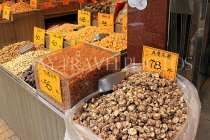 HONG KONG, Hong Kong Island, Des Voeux Road, dried seafood street, shop food display, HK1946JPL