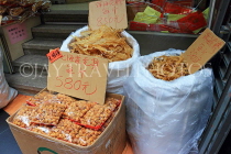 HONG KONG, Hong Kong Island, Des Voeux Road, dried seafood street, shop food display, HK1955JPL