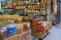 HONG KONG, Hong Kong Island, Des Voeux Road, dried seafood street, shop food display, HK2048JPL