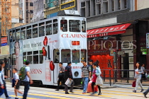 HONG KONG, Hong Kong Island, Des Voeux Road, street scene and Tram, HK1857JPL