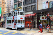 HONG KONG, Hong Kong Island, Des Voeux Road, street scene and Tram, HK1859JPL