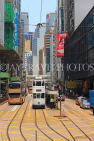 HONG KONG, Hong Kong Island, Des Voeux Road, street scene and Trams, HK1812JPL
