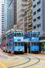 HONG KONG, Hong Kong Island, Des Voeux Road, street scene and Trams, HK1865JPL