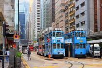 HONG KONG, Hong Kong Island, Des Voeux Road, street scene and Trams, HK1866JPL