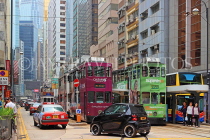 HONG KONG, Hong Kong Island, Des Voeux Road, street scene and Trams, HK1917JPL
