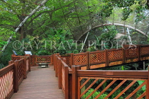 HONG KONG, Hong Kong Island, Hong Kong Park, aviary, paths and tropical foliage, HK1310JPL